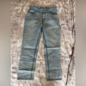 Alexander Wang Women's Light Blue Straight Leg Jeans